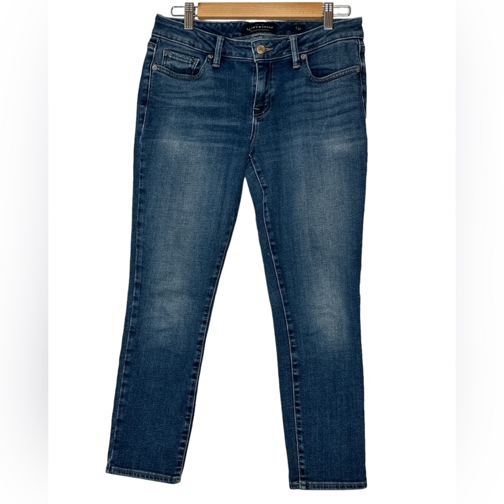 LUCKY‎ BRAND Blue Denim Lolita Crop Slim Slitted Ankle Jeans Size 4 or 27